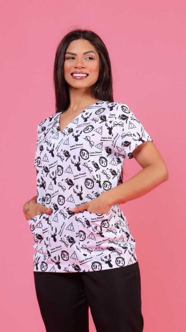 Scrub Harry Potter Objeto Branco