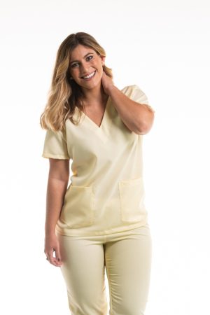 Scrub Amarelo Pastel